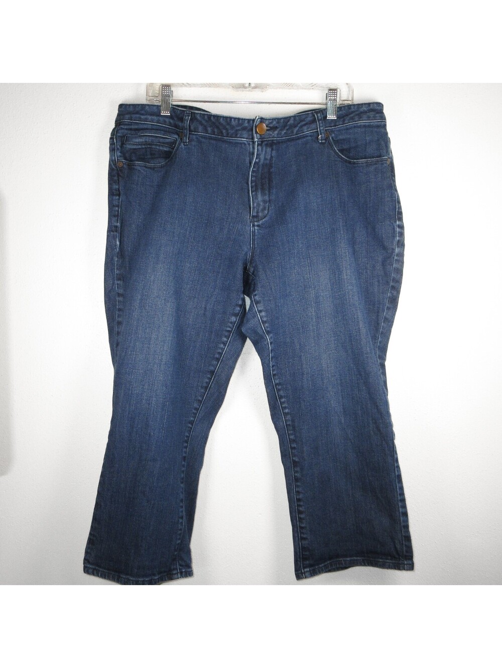 Coldwater Creek Bootcut Denim Capri Jeans Blue Workwear Size 18/20 Approx